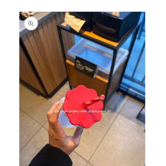 2026 Starbucks Glass Tumbler with Vibrant Red Lid and Straw